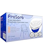 Pack of 20 Prosorb Super Absorbent Disposable Commode/Bed Pan Liners