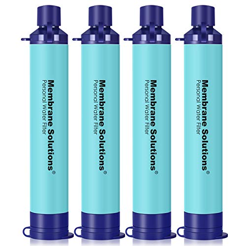 Membrane Solutions Portable Water Filter Straw Filtration Straw Purifier Survival Gear for Hiking, Camping, Travel, and Emerg