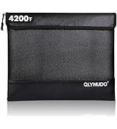 Fireproof Bag for Cash & Documents - A4 (11x13.3") Waterproof Fireproof Document Bag, 4200℉ Resis...