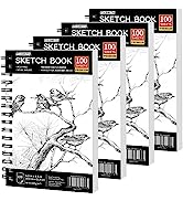 FIXSMITH 5.5"X8.5" Sketch Book | 400 Sheets (68 lb/100gsm) | Durable Acid Free Drawing Paper | Sp...