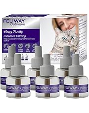 FELIWAY Optimum Cat, Enhanced Calming Pheromone Diffuser, 30 Day Refill - 6 Pack, Clear