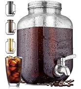 Zulay Kitchen 1 Gallon Cold Brew Coffee Maker with EXTRA-THICK Glass Carafe & Stainless Steel Mes...