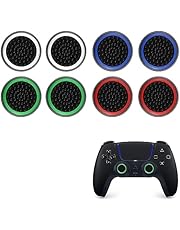 8 Pcs Thumb Grips Compatible with PS5 &amp; PS4 Controller Thumb Grips Silicone Cover Joystick Protection Attachments Controller, Convex and Concave-Raised Dots &amp; Studded Design