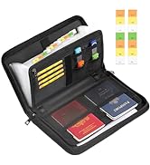 JUNDUN Coupon Receipt Organizer,Fireproof 12 Pockets Small Accordion File Organizer with Multi Po...