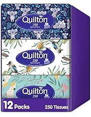 Quilton Hypo Allergenic 2 Ply 250 Facial Tissues Pack, 12 packs