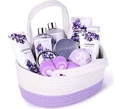 Gift Baskets for Women - Regalos Para Mujer, Body & Earth Gift Sets with Bubble Bath, Shower Gel, Body Lotion, Lavender Spa…