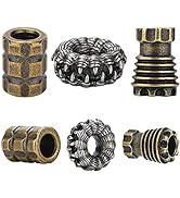 MONOBIN Paracord Beads(3 pcs), Brass EDC Beads DIY Accessories - Creative Wolf Teeth Ring Knife P...