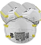 3M Personal Protective Equipment Particulate Respirator 8210, N95, Smoke, Dust, Grinding, Sanding...
