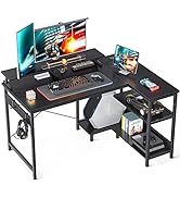 ODK Small L Shaped Desk, 48 inch Corner Desk with Reversible Storage Shelves, Computer Desk with ...