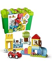 LEGO® DUPLO® Classic Deluxe Brick Box 10914 LEGO Starter Set with Storage Box, includes Colourful Shapes, Easy Building Ideas and Number Bricks, Endless Creativity Toy for Toddlers 18 Months and up