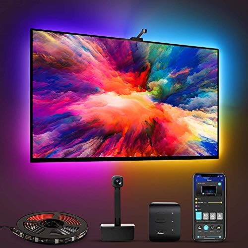 Govee Envisual TV LED Backlight with Camera, RGBIC Wi-Fi TV Backlights for 55-65 inch TVs, Works with Alexa & Google Assistant, App Control, Music Sync Lights, H6199