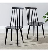 Duhome Dining Chairs Set of 2 Wood Dining Room Chair Black Spindle Side Kitchen Room Country Farm...