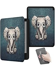 Case Compatible with Kindle Paperwhite 6.8&#34; 11th Generation 2021 Protective Case Cover with Hand Strap Magnetic Cover Shell Auto Wake/Sleep (Dark green)