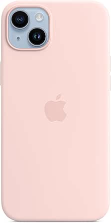 Apple iPhone 14 Plus Silicone Case with MagSafe - Chalk Pink