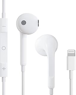 Apple Earbuds Lightning Headphones for iPhone,iPhone Earphones Wired,Apple Earphones with Lightning Connector【Apple MFi Ce...