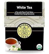 Buddha Teas Organic White Tea - OU Kosher, USDA Organic, CCOF Organic, 18 Bleach-Free Tea Bags