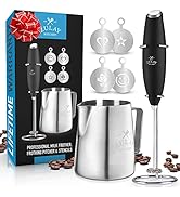 Zulay Milk Frother Complete Set Coffee Gift, Handheld Foam Maker for Lattes - Whisk Drink Mixer f...