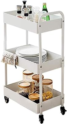 YESMI Wine Cart - Serving Trolley On Wheel - Bar Drink Dining Room Tea Cart - Suitable Storage Furniture Utility Trolley - Suitable for Kitchen Living Room Bathroom