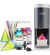 Hawaiian Shaved Ice S777 HomePro Shave Ice Machine With 3 Flavor Snow Cone Syrup Pack Including P...