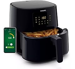 Philips Domestic Appliances 6.2L Airfryer XL (Essential) Connected HD9280/91 - Rapid Air, Quick Clean Basket, HomeID Recipe…