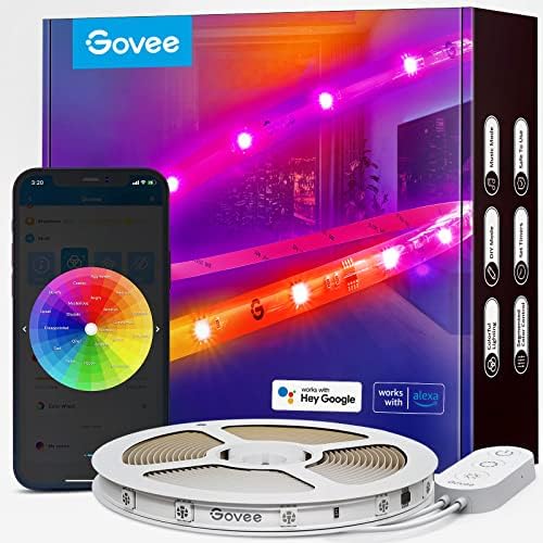 Govee RGBIC Pro LED Strip Lights, 16.4ft Color Changing Smart LED Strips, Works with Alexa and Google, Segmented DIY, Music Sync, WiFi and App Control, LED Lights for Living Room, Bedroom