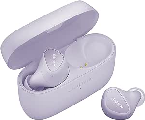 Jabra Elite 4 Earbuds with Active Noise Cancellation, Compact Wireless Bluetooth in Ear Headphones Featuring Bluetooth Multpoint and Microsoft Swift Pair - Lilac