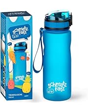 schmatzfatz Trinkflasche Kinder Auslaufsicher 0,5L, Sport Trinkflasche Schule zum Wandern &amp; Fitnessstudio, Geschmacksneutrale Wasserflasche 500ml, Trinkflasche mit Fruchteinsatz, BPA-Frei