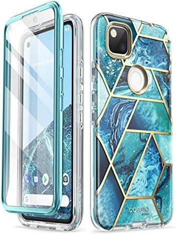 i-Blason Cosmo Series for Google Pixel 4a Case 5.8 inch (2020), Slim Full-Body Stylish Protective Case with Built-in Screen Protector (Ocean)