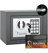 ROLOWAY Steel Money Box with Keys for Home with Fireproof Money Bag for Cash Hidden, Security Loc...