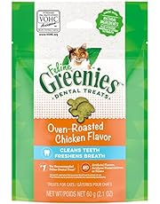 GREENIES Feline Dental Cat Treats Oven-Roasted Chicken Flavour 60g