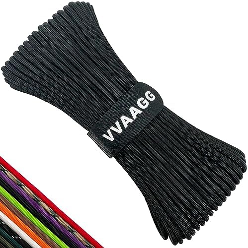 VVAAGG 550 Paracord 100FT, Strong Heavy-Duty Camping Rope, Tactical Parachute Cord, Outdoor Gear Tent Rope 4mm