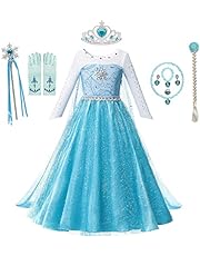 Girls Princess Dress Up Birthday Party Luxury Cosplay Costume Outfit with Accessories