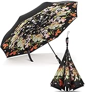 Repel Umbrella Reverse Umbrella - Upside Down Inverted Reversible Wind Resistant Design - Teflon ...