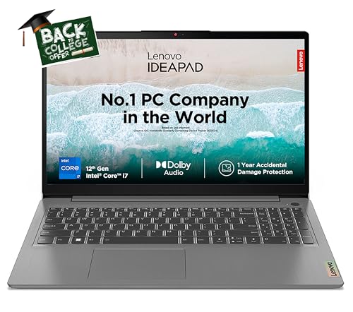 Lenovo IdeaPad Slim 3 Intel Core i7 12th Gen 15.6inch (39.62cm) FHD Thin & Light:Image