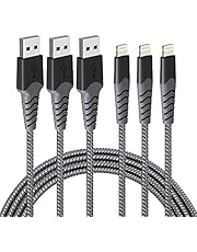 AHGEIIY iPhone Charger Cable, Apple MFi Certified Lightning Cable 3Pack 1M Nylon Braided iPhone Charger iPhone Lightning Cable Cord for iPhone14 13 12 11 X XS XR 8 Plus 7 Plus 6 Plus 5 iPad Pro iPad