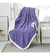 LOMAO Throw Blanket for Couch - Fleece Blankets & Throws Faux Fur Blanket Soft Fuzzy Sherpa Blank...