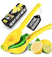 Zulay Metal 2-In-1 Lemon Squeezer Manual - Sturdy, Max Extraction Hand Juicer Lemon Squeezer Gets...