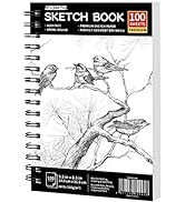 FIXSMITH 5.5"X8.5" Sketch Book | 100 Sheets (68 lb/100gsm) Sketchbook| Durable Acid Free Drawing ...