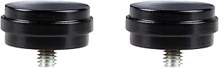 KAMANINA End Cap Replacement Finials for 3/4 or 5/8 Inch Curtain Rods, Black Drapery Rod Finials with M6 standard Screws, ...