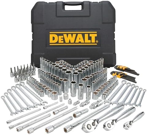 DEWALT Mechanics Tools Kit and Socket Set, 204-Piece, 1/4" & 3/8" & 1/2" Drive, MM/SAE (DWMT72165)