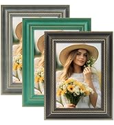 Golden State Art, 5x7 Vintage Mix Color Black Green Grey Picture Frame with Ornate Gold Trim Fini...