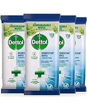 Dettol Biodegradable Antibacterial Disinfectant Surface Cleaning Wipes Fresh, 440s (2 x 220s)