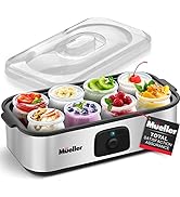 Mueller Yogurt Maker, Greek Yogurt Machine with 8 Glass Jars/Lids, One Touch Display: Perfect for...