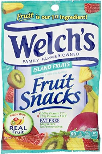 Welch's Fruit Snacks, Mixed Fruit, 5-Ounce Bags (Pack of 12)