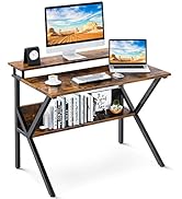 ODK Small Desk, 27.5 Inch Small Computer Desk for Small Spaces, Compact Desk with Storage, Tiny D...