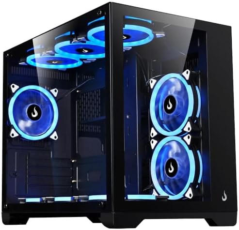 Gabinete Gamer Aquário | Rise Mode | Galaxy Glass M | S/fan