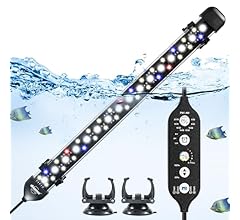 driamor Submersible Aquarium Light, 28 CM Fish Tank Light with 48pcs LED Beads IP68 Waterproof Brightness Adjustable RGB LE…