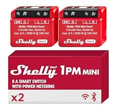 Shelly 1PM Mini Gen3 | WiFi & Bluetooth Smart Switch Relay, 1 Channel 8A with Power Measurement | Home Automation | Compati…