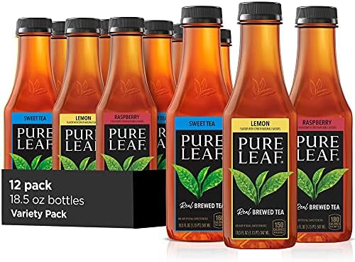 Pure Leaf Bottles, Variety Pack (Sweetened Flavors) (18.5 Ounce Bottles, Pack of 12)