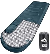 MEREZA Flannel Sleeping Bag for Adults XL, Large Wide Sleeping Bags for Camping Mens Warm Sleepin...